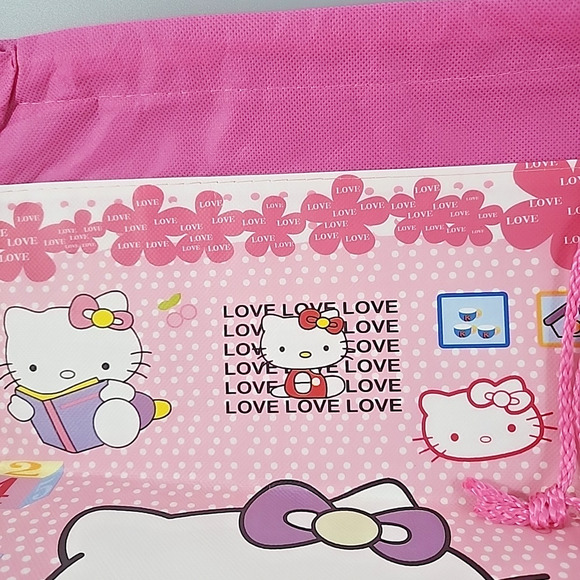 Hello Kitty Love 14" x 10" Drawstring Backpack Vintage NEW - Picture 4 of 4